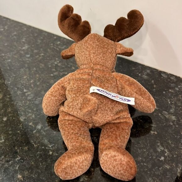 Mary Meyer Moose Plush Beanie Stuffed Toy Animal Bull 1998 Little 9” - Picture 5 of 7